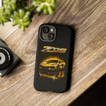 Z06 Corvette Phone Case, Yellow Neon Chrome Studio Cover