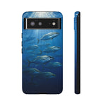 Amberjack School Phone Case, Open Water Sunlight Tough Cover