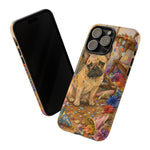 Guilty French Bulldog Phone Case, Confetti Watercolor Cover