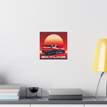Skyline R34 Poster Red Sun Retro JDM Classic Car Wall Art Print