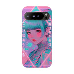 Neon Cyber Geisha phone case | Tough Case