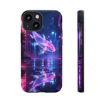Neon Koi Reflection Vaporwave phone case | Tough Cover