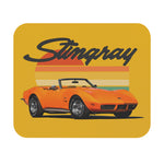 1973 Corvette Stingray Mouse Pad Retro Sunset Orange Convertible