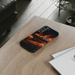 Black Charger Classic Muscle Flames Tough Phone Case Cover Gift