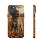 German Wirehaired Pointer Autumn Art Tough Phone Case