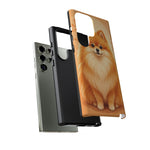 Pomeranian Tiny Fox Fluffy Art Tough Phone Case