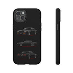 Black GNX Phone Case, Three-View Muscle Car Vector Tough Cover