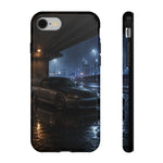 Rainy Night Sports Car S2000 phone case | Urban Cityscape, Moody Automotive