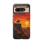 Western Sunset Cowboy Phone Case | Rugged Protective Cover