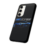 Blue C7 Z06 Sports Car Tough Phone Case Track Style Cover Gift