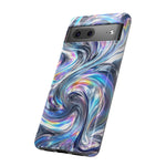Chrome Metallic Swirl  Art Tough Phone Case