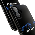 Blue C8 ZR1 Phone Case for Supercar Enthusiasts