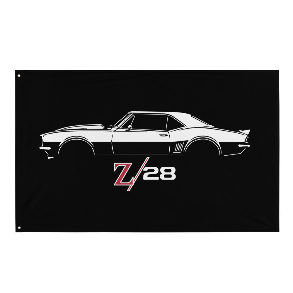 First Generation 1967 Camaro Z28 Chevy Muscle Car Owners Enthusiasts Garage Office Man Cave Banner Flag 34.5" x 56"