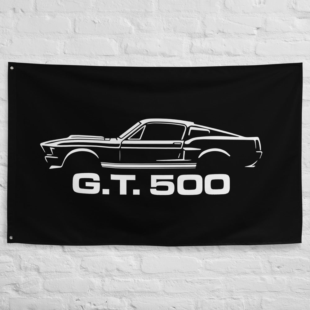 1968 GT500 American Classic Muscle Car Automotive Art for Garage Office Man Cave Banner Flag 34.5" x 56"