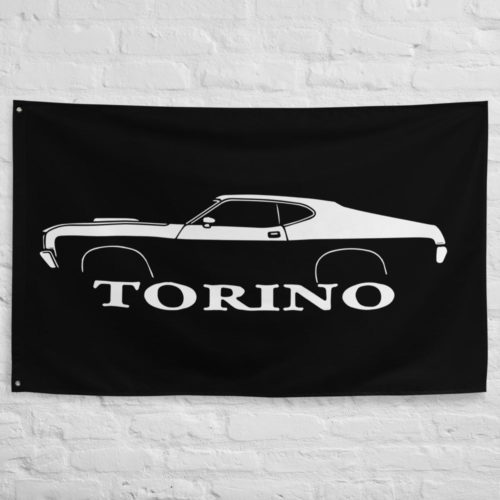 1972 Gran Torino Muscle car Owners Enthusiasts Automotive Art for Garage Office Man Cave Banner Flag 34.5" x 56"