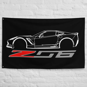 C7 Corvette Z06 7th Gen Vette Drivers Owners Garage Office Man Cave Banner Flag 34.5" x 56"