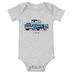 1956 Chevy 3100 onesie for little Antique Pickup Truck Enthusiasts Automotive Baby one piece