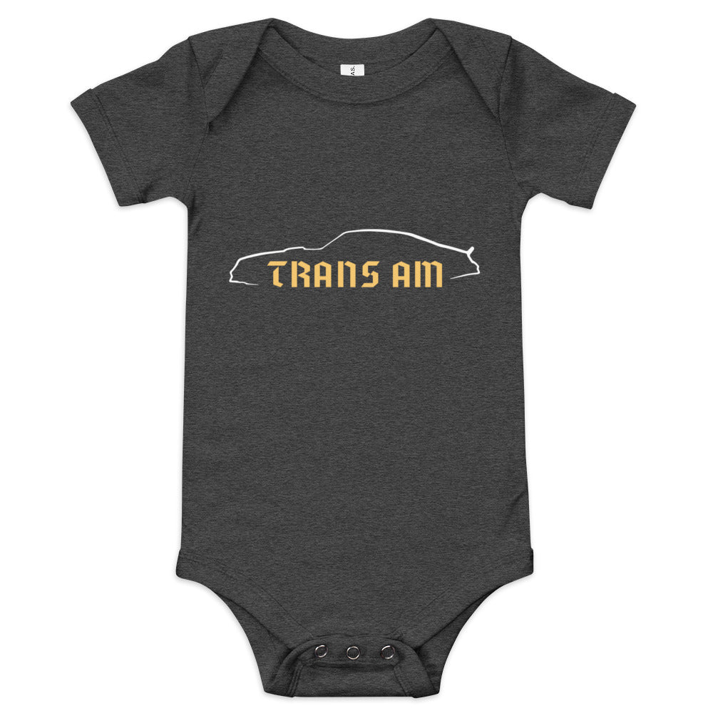 1977 Trans AM Firebird Outline Muscle Car Owner Baby onesie one piece