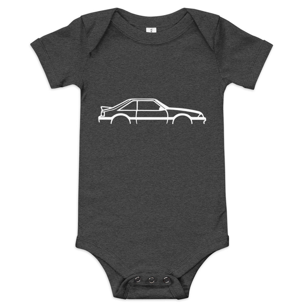 1993 Cobra Stang Fox Body Outline 3rd Generation Car Baby onesie one piece