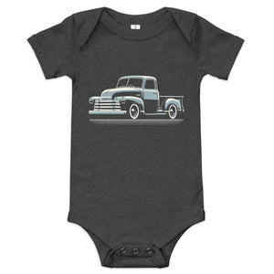 1950s Antique Truck Art Graphic onesie for Little Chevy 3100 Pickup Lovers Baby one piece