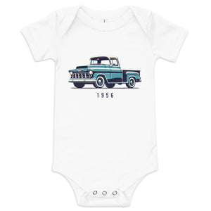 1956 Chevy 3100 onesie for little Antique Pickup Truck Enthusiasts Automotive Baby one piece