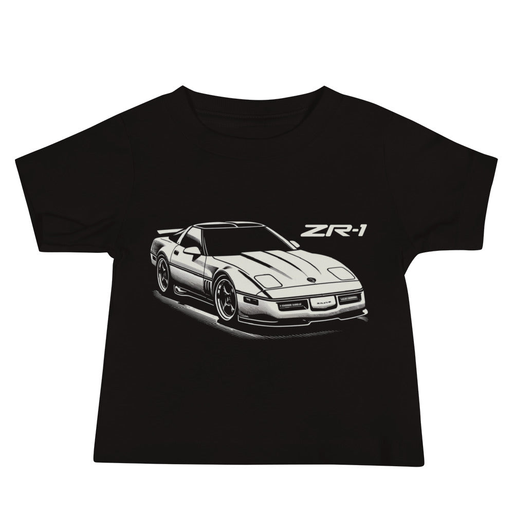 1990 C4 Corvette ZR1 t-shirt for Old School Vette Drivers ZR-1 graphic Baby Tee