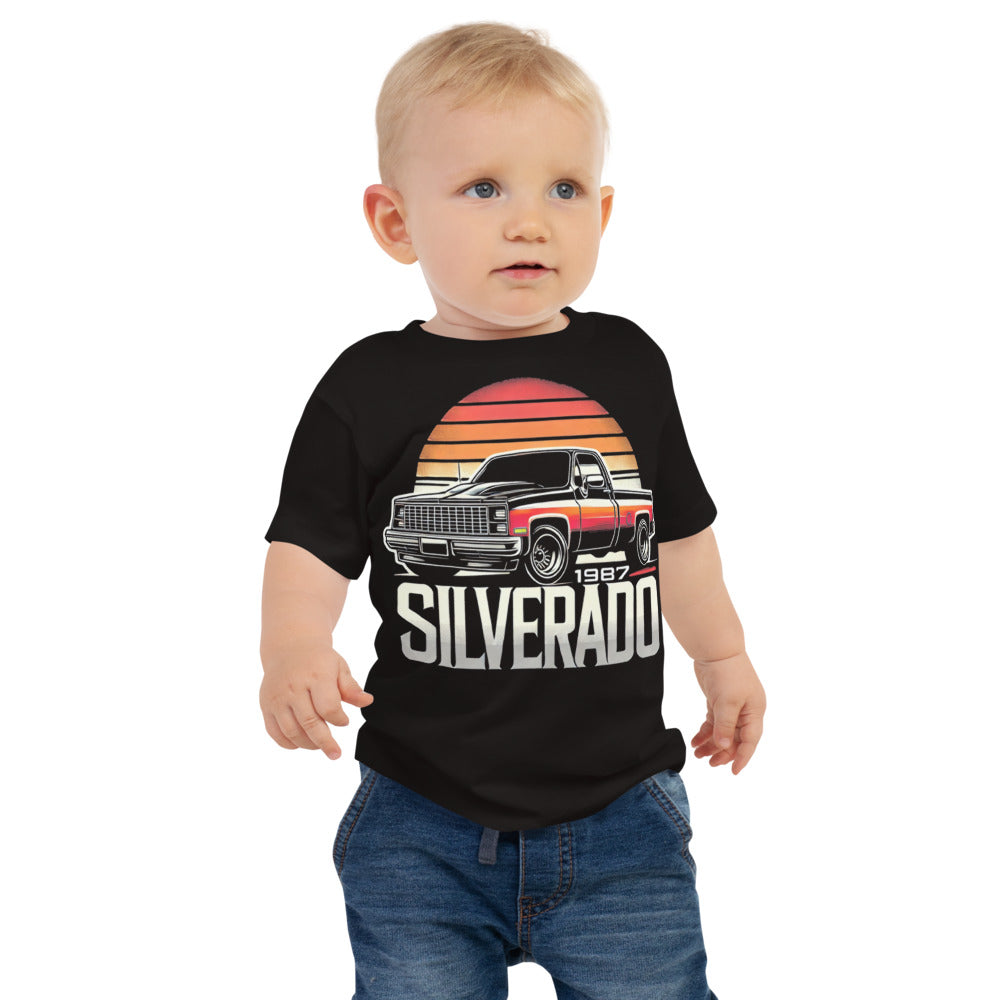 1987 Silverado t-shirt for Little Chevy Square Body Pickup Truck Enthusiasts Baby Tee