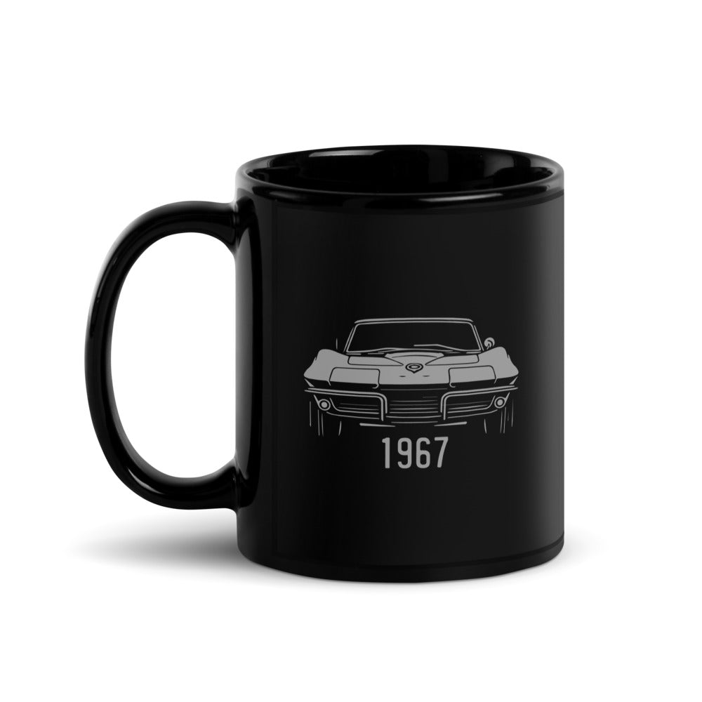 1967 Corvette mug for Chevy Classic car Owners C2 Vette Line Art