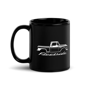 1958 Chevy Apache Fleetside Antique Pickup Truck Owners Black Glossy Mug