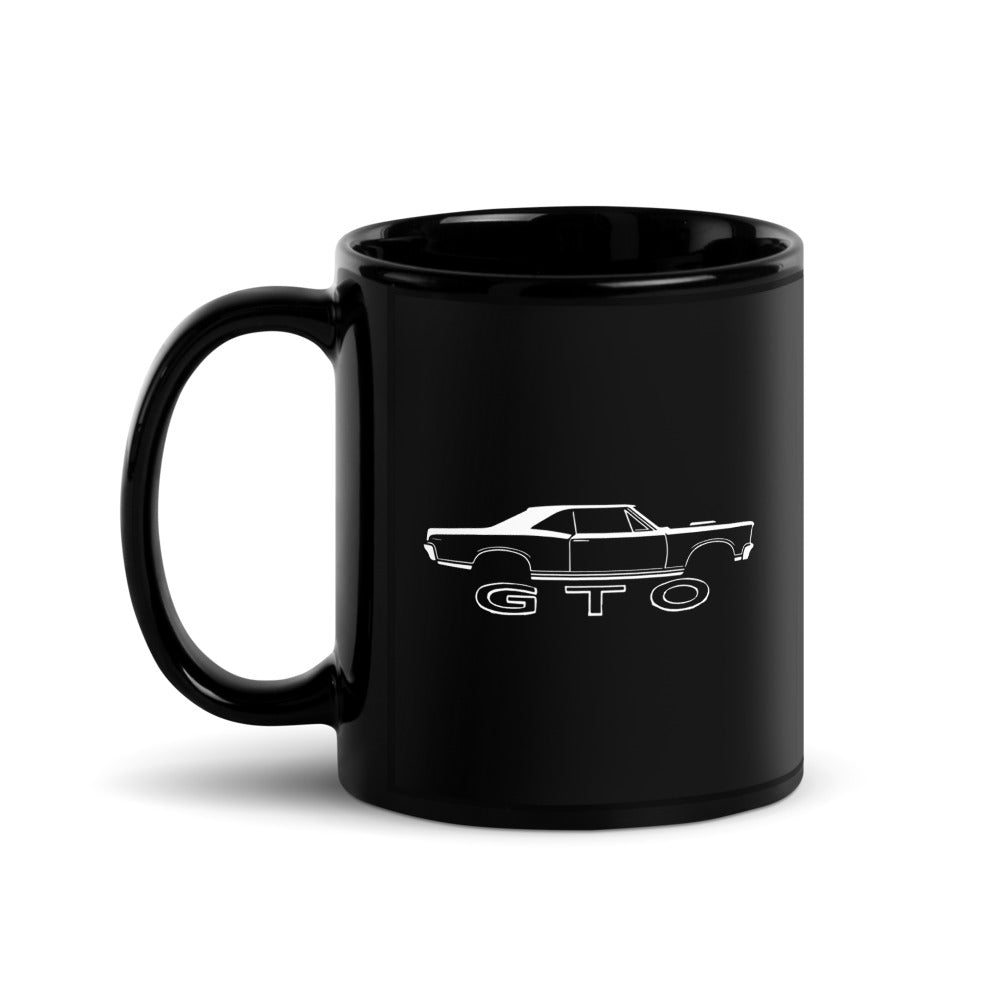 1964 GTO American Muscle Car Owners Enthusiasts Black Glossy Mug