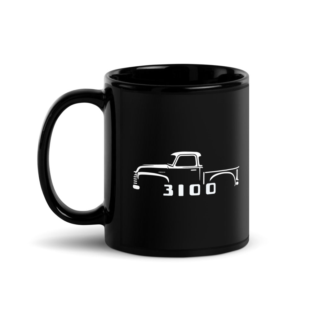 1953 Chevy 3100 Antique Pickup Truck Owners Automotive Black Glossy Mug