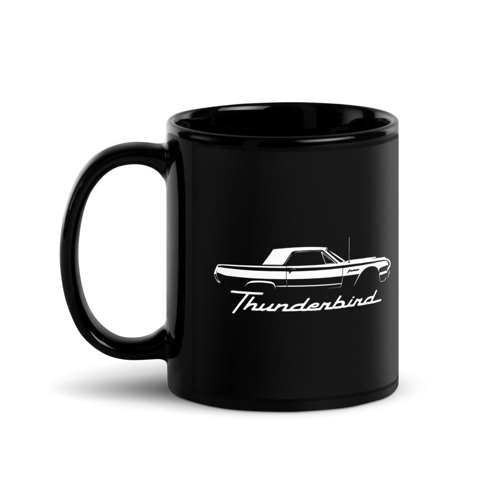 1964 Thunderbird Classic Car Enthusiasts 64 T-bird Owners Black Glossy Mug