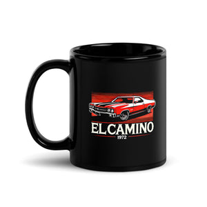 1972 El Camino SS Chevy Classic Car Owners Mechanics Gear Heads Automotive Black Glossy Mug