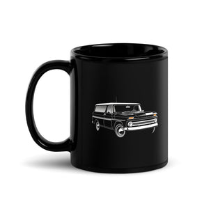 1965 Chevy Suburban Black Glossy Mug