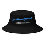 2024 2025 Corvette Z06 C8 Rapid Blue Vette Silhouette 8th Gen Vette Owners Custom Embroidered Bucket Hat