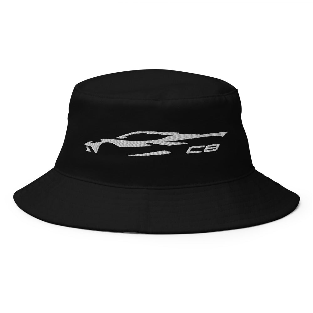 2024 2025 Corvette C8 Silhouette 8th Gen Vette Owners Custom Embroidered Bucket Hat