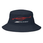 2024 2025 Corvette Z06 C8 Torch Red Vette Silhouette 8th Gen Vette Owners Custom Embroidered Bucket Hat