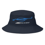 2024 2025 Corvette Z06 C8 Rapid Blue Vette Silhouette 8th Gen Vette Owners Custom Embroidered Bucket Hat