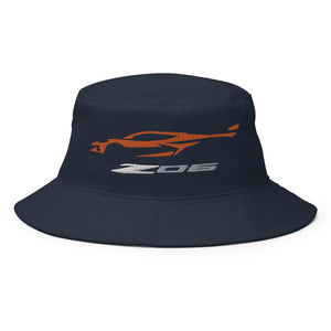 2024 2025 Corvette Z06 C8 Amplify Orange Silhouette 8th Gen Vette Owners Custom Embroidered Bucket Hat