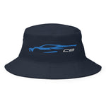 2024 2025 Corvette C8 Rapid Blue Silhouette 8th Gen Vette Owners Custom Embroidered Bucket Hat