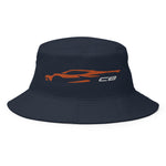 2024 2025 Corvette C8 Amplify Orange Silhouette 8th Gen Vette Owners Custom Embroidered Bucket Hat