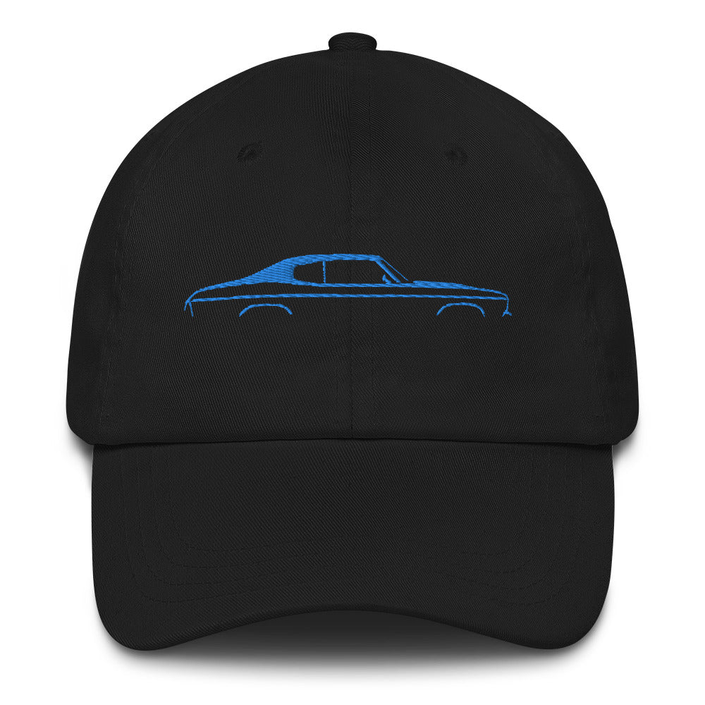 1970 Chevelle Silhouette Collector Car Owner Gift Chevy Muscle Cars Blue Lines Custom Dad hat