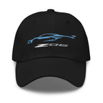 2023 Corvette Z06 C8 Vette Rapid Blue Silhouette Dad hat