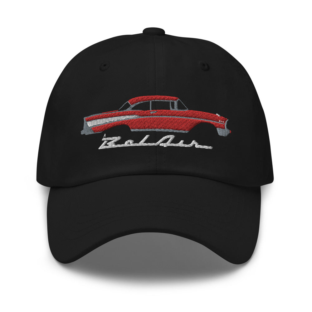 1957 Bel Air Matador Red Hardtop Antique 57 Chevy Classic Car Graphic embroidered Dad hat