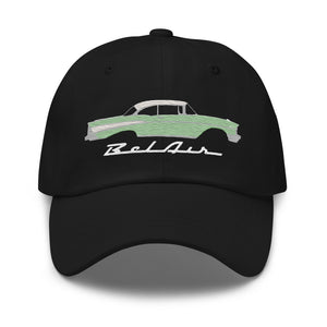 1957 Bel Air Surf Green Hardtop Antique 57 Chevy Classic Car Graphic Dad hat