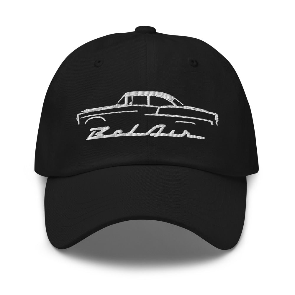 1955 Chevy Bel Air Silhouette Antique Car Dad hat