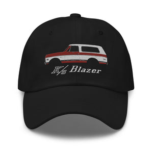 1971 Chevy K5 Blazer Red and White Classic Truck Dad hat