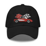 Red Corvette C1 Antique Classic Car owner gift Dad hat