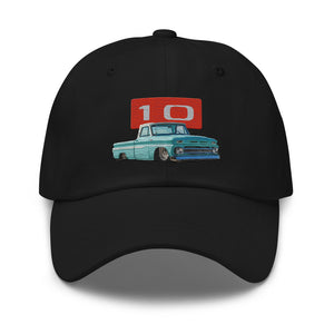 1966 Chevy C10 Pickup Truck Slammed Low Rider Custom 10 Dad hat