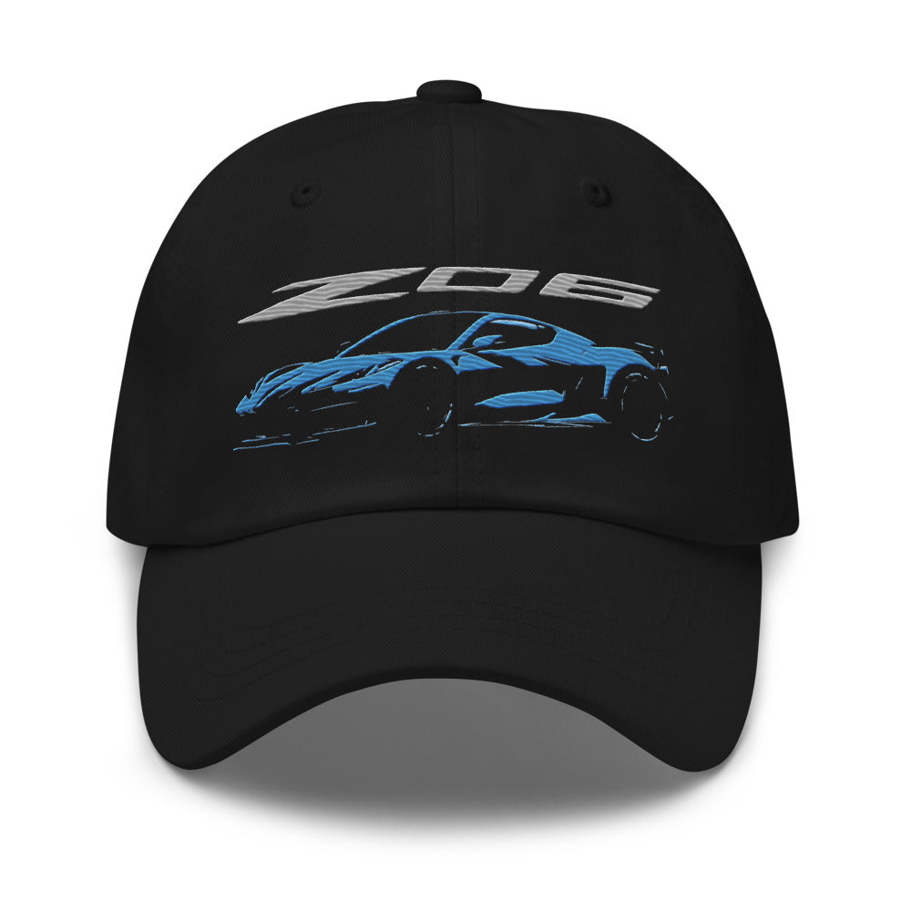 2023 2024 Corvette Z06 C8 Rapid Blue Vette Drivers Dad hat